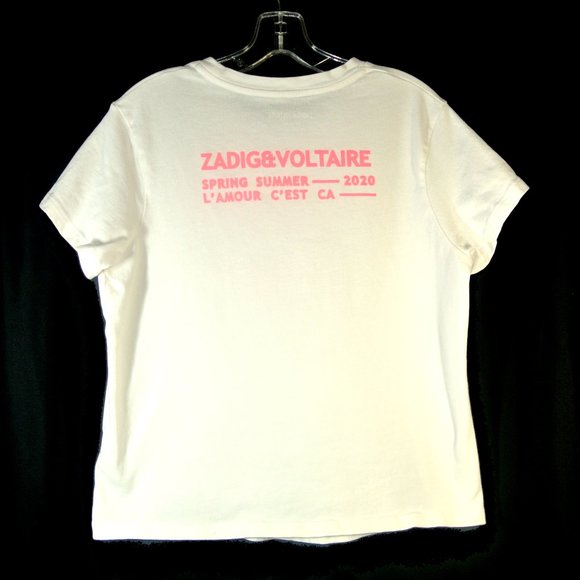 Zadig & Voltaire Azedi Amour T-shirt, Skinny T, Large - Picture 3 of 5